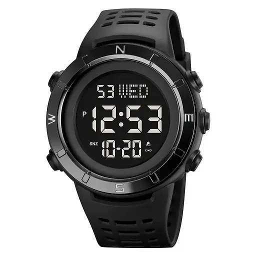 Чоловічий спортивний годинник Skmei 2015 (Чорний з чорним циферблатом)