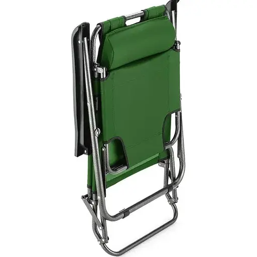 Шезлонг лежак Outtec раскладной зеленый - фото 8