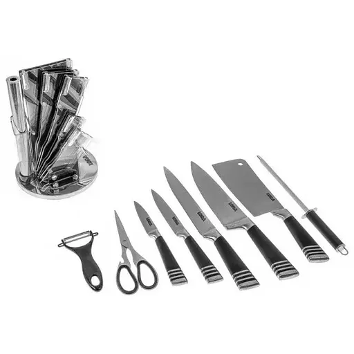 Набор ножей с подставкой 9 предметов Black (NS26SETKN) - фото 4