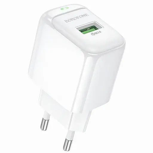 Зарядний пристрій Borofone BAS42A USB порт 18W підтримка Quick Charge 3.0 білий - фото 2