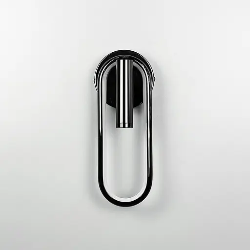 Бра у чорному глянцевому корпусі із світлодіодним овалом та спотом Line F WB 22/2 BK - фото 8