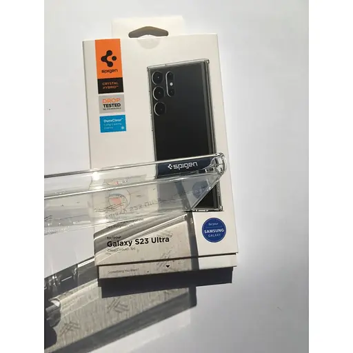 Оригинальный противоударный чехол Spigen Ultra Hybrid для Samsung Galaxy S23 Ultra (6.8") Crystal ACS05646 - фото 7