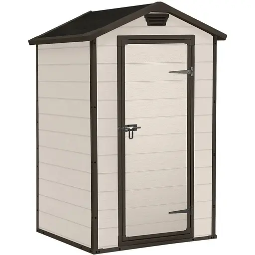 Садовий пластиковий будиночок Keter Manor 4x3 м бежевий - фото 1