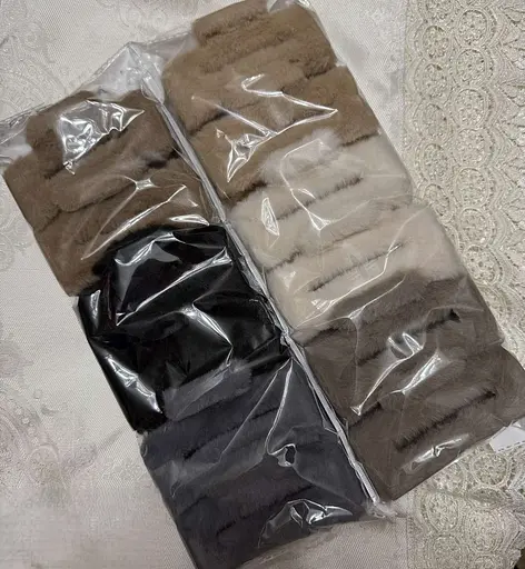 Набір заколки-крабики пухнасті 11 см для волос с искусственным мехом пружинный зажим 12 шт. Різнокольорові - фото 1