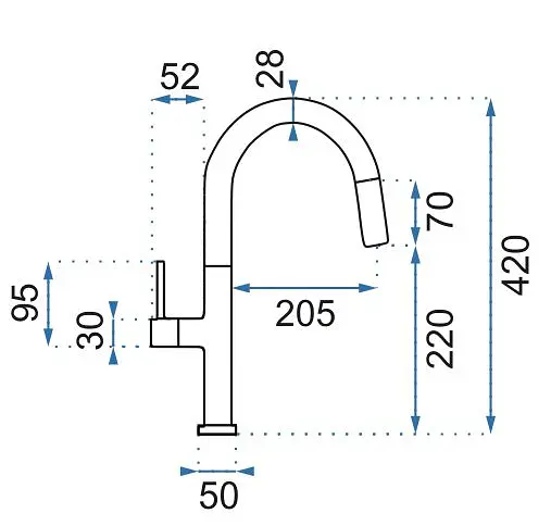 Смеситель для кухни Rea Apollo black/rose gold REA-B9600 Черный - фото 7