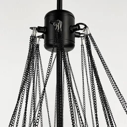 Люстра-пучок Pumpo Bubbles в черном корпусе ⌀ 70 см 37 шариков | Ст. J062-800 BK+WT | Line F - фото 7