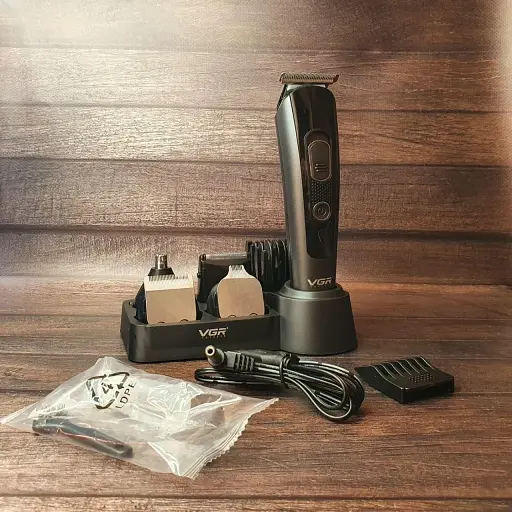 Мужской набор для стрижки VGR V-175 (5 в 1, LED-дисплей, USB) - фото 2