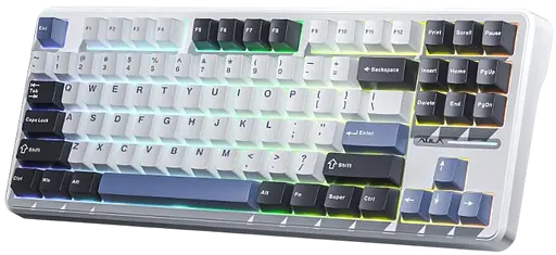 Клавиатура беспроводная Aula F87 Gasket Greywood V3 Switch RGB White (6948391208602) - фото 3
