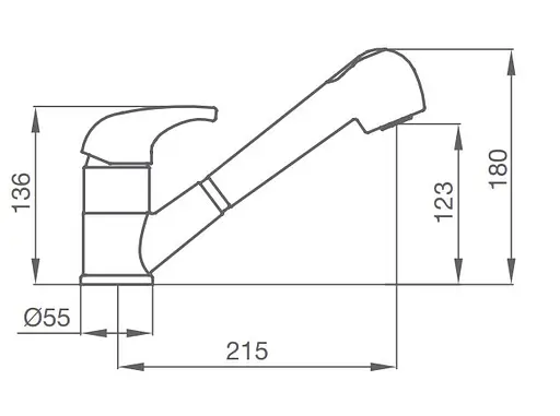 Змішувач для кухні GRB Kitchens 536000 Хром - фото 2
