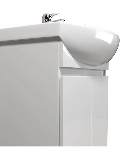 Тумба Мойдодир Фокус 60 з умивальником Runa 60/Лотос 60 Білий - фото 2