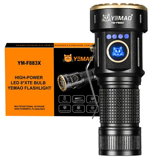 Тактический фонарь YEMAO YM-F883X мощный LED Zoom USB - фото 2