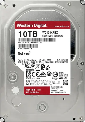 Жорсткий диск Western Digital 3.5 10Тb WD Red Pro (WD103KFBX) - фото 1