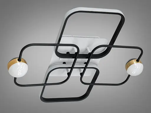 Современная потолочная светодиодная люстра с пультом, 55Вт, белый. - фото 4