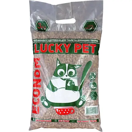 Уценка. Деревянный наполнитель для кошачьего туалета Lucky Pet эконом 3 кг