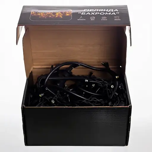Вулична гірлянда Бахрома GarlandoPro 12 м 200 LED чорний дріт Білий 12MBW - фото 5