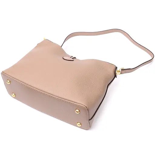 Сумка женская Vintage с оригинальной застежкой пуговкой из натуральной кожи 26х18х10 см sum0028990 - фото 5