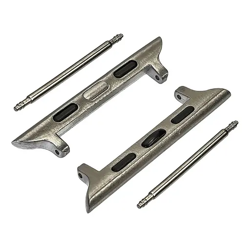 Переходник на универсальный ремешок для Apple Watch 42 мм/44 мм на шпильке серебристый - фото 1