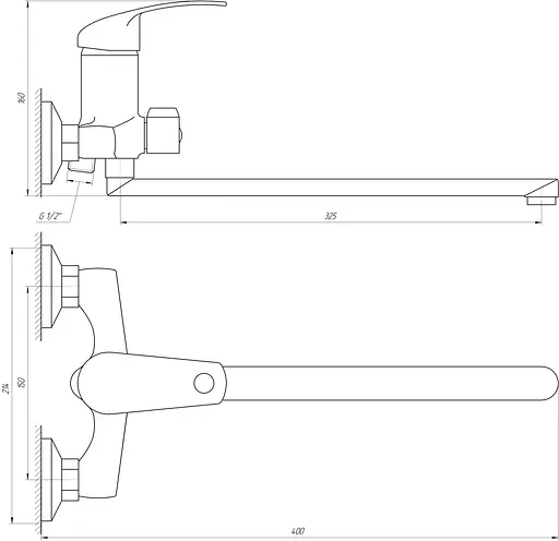 Змішувач для ванни EcoMix P-GEP-208 Хром - фото 5