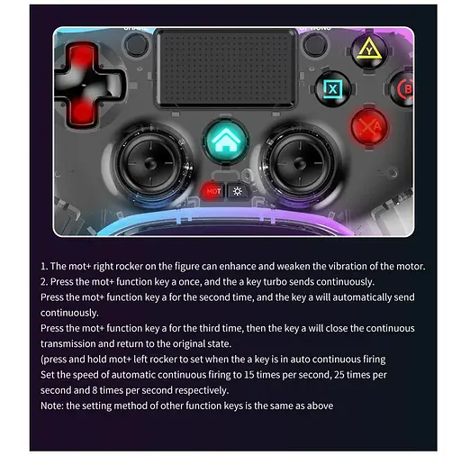 Геймпад джойстик Voltronic P-05 Wireless DualShock 4 for PS4/Switch/PC/IOS MFI/Adndroid HID - фото 12