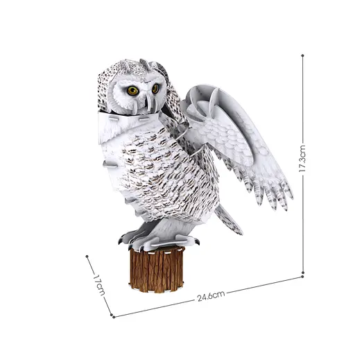 Пазл Cubic Fun Тривимірна головоломка-конструктор Зникаючі тварини Сніжна сова (DS1079h) - фото 3