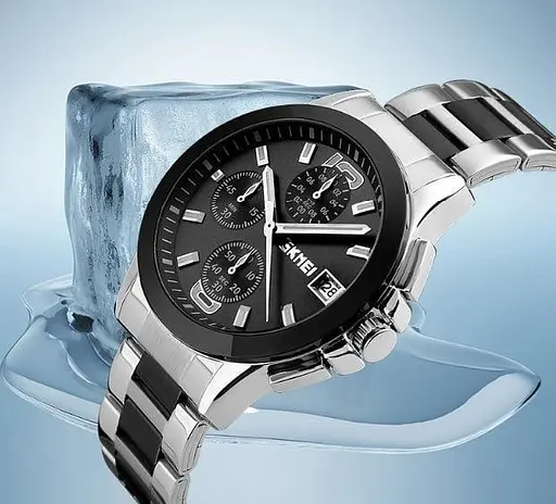 Чоловічий годинник Skmei 9126 з хронографом Черний - фото 2