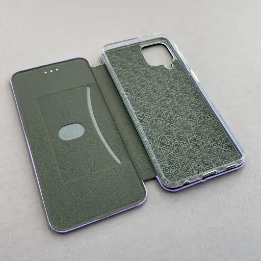 Чехол книжка Samsung Galaxy М32 эко-кожа Premium Case для смартфона Лиловый - фото 4