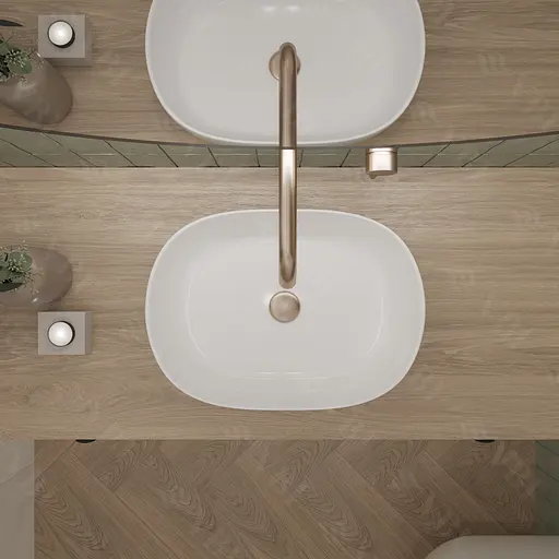 Умивальник VBI Modena S white накладний VBI-012001, Білий - фото 4