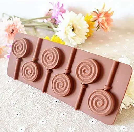 Силіконова форма для льодяників та цукерок на паличці "Спіраль", Kitchen Master Бузковий 87623 - фото 8