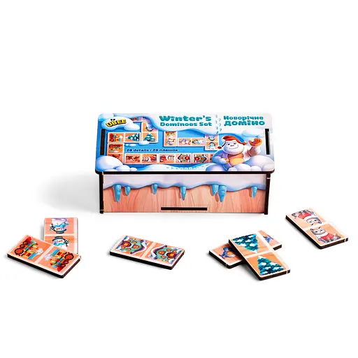 Настольная игра "Новогоднее домино" (ПСД242) PSD242, 28 плашек - фото 2