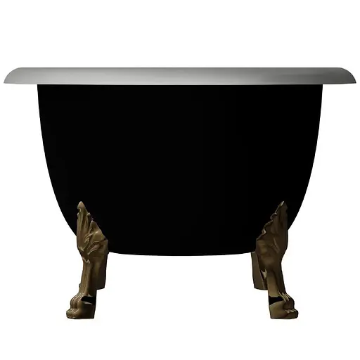 Ванна отдельностоящая глянцевая Amdcon Olmpa 180x90 черная из литого камня бронзовые ножки OLMPA_180_nzhk-br_BLACK_HL Черный - фото 9