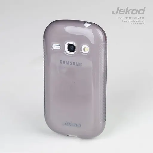 Чохол Jekod TPU Protective Case Samsung S6810/S6812 Galaxy Fame grey + плівка - фото 2