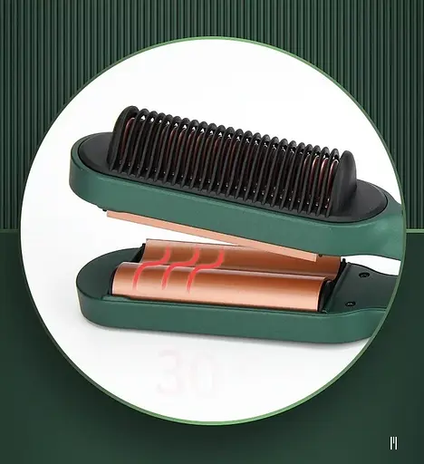 Керамічна плойка стайлер Kemei Km-2237 з іонізацією (Бірюзовий) - фото 7