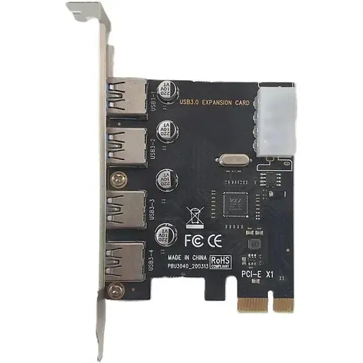 Концентратор VLI PBU3040 - 4 порта USB 3.0 (PCIe x1) - фото 1