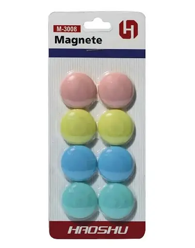 Магніти пастельних кольорів, 3 см, 8 шт.