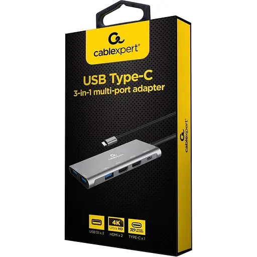 USB-Хаб Cablexpert A-CM-COMBO3-03, USB Type-C 3-в-1 (A-CM-COMBO3-03) - фото 3