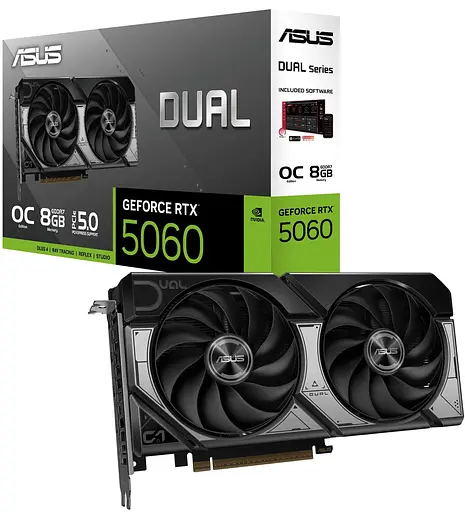 Видеокарта ASUS RTX 5060 8GB Dual OC Edition (DUAL-RTX5060-O8G) (GDDR7, 128 bit, PCI-E v5.0 x16) - фото 8