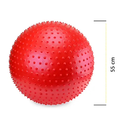 Мяч для фитнеса (фитбол) Cornix 55 см массажный Anti-Burst Red XR-0470 - фото 8