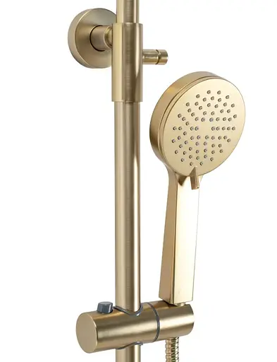 Душова система Rea Parot brushed gold з термостатом REA-P2323, Золотий - фото 5