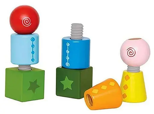 Набір дерев'яних блоків Hape Закрути E0416 Набір дерев'яних блоків - фото 4