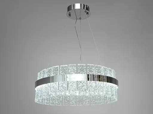 Кругла кришталева світлодіодна люстра для спальні, 66Вт, колір хром - фото 3