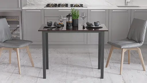 Стіл універсальний Knap Ferrum-decor 750x1200x600 Чорний метал ДСП Венге Магія 16 мм (FRD-106348) - фото 2