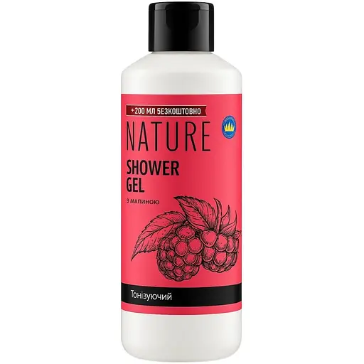 Гель для душа Bioton NATURE SHOWER GEL (малина) 500 мл [MD]