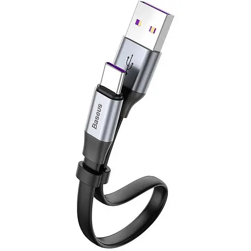 Кабель Type-C Baseus Simple HW Quick Charge 23cm 40W 5A (CATMBJ-BG1)