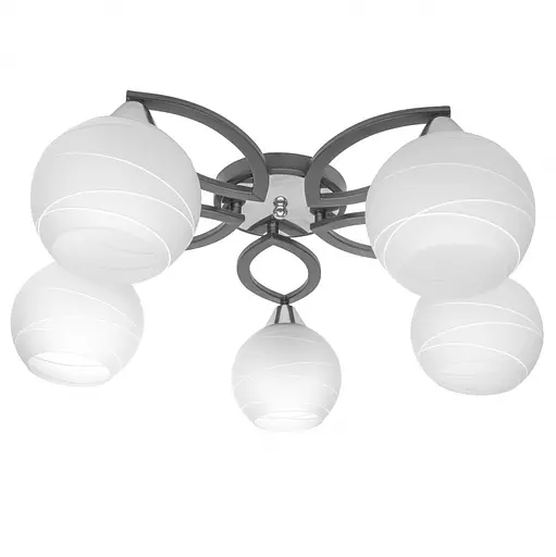 Люстра стельова Brille в спальню E27 60W BK (LK-605C/5)