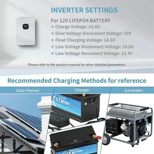 Аккумулятор Kepworth LiFePO4 12V 12.8V/100Ah/1280Wh (KW-12-100) [125501] - фото 4