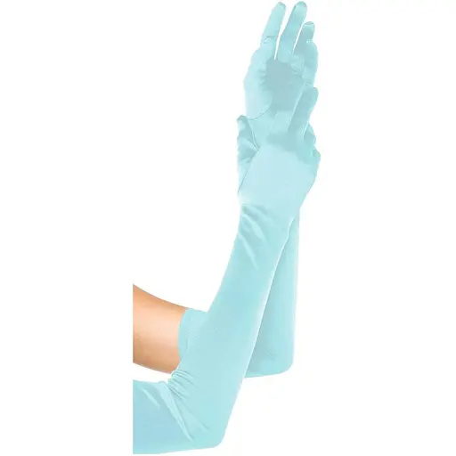 Довгі рукавички Leg Avenue Extra Long Satin Gloves light blue