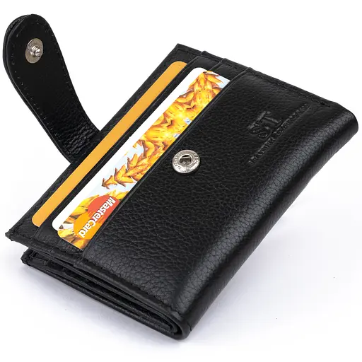 Женский кожаный кошелек-визитница ST Leather 10х8.3х1.5 см acs0015292 - фото 2