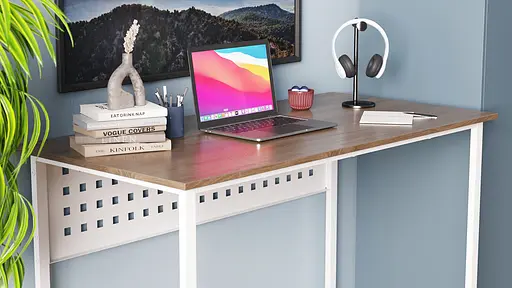 Компьютерный стол Ferrum-decor Майк 75x120x60 белый ДСП Дуб Сонома Труфель 16мм (FRD-101309)