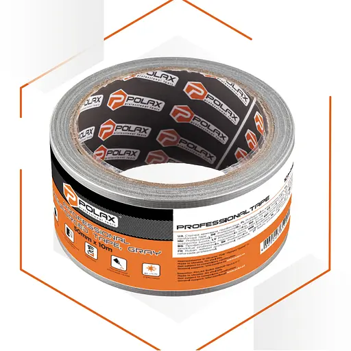 Скотч армований Polax клейка стрічка Profi сіра 50 мм х 10 м (101-148) - фото 2
