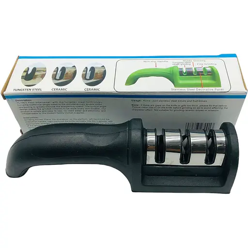 Механічна точилка для всіх видів ножів, Kitchen Master Чорний 84032 - фото 5